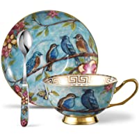 Panbado Tazas de Café de China de Hueso- 200ml- Juego de Café de Porcelana Blanca y Translúcida Tazas de Té para Hogar…